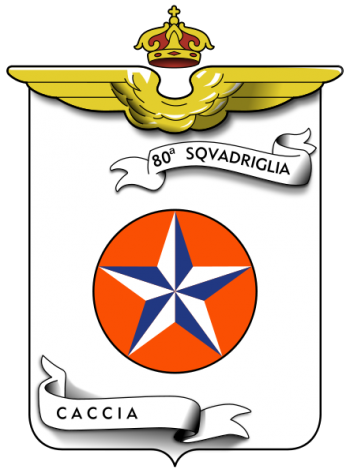 Coat of arms (crest) of the 80th Fighter Squadron, Regia Aeronautica