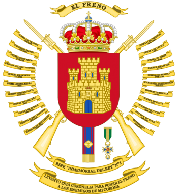 Coat of arms (crest) of the Infantry Regiment Inmemorial del Rey No 1, Spanish Army