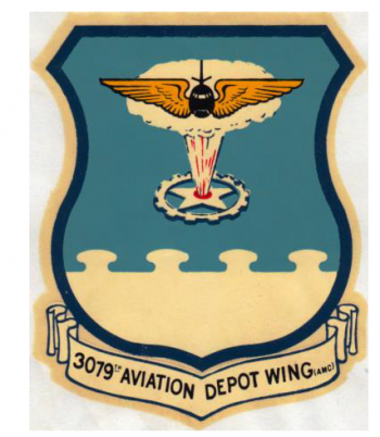 Coat of arms (crest) of the 3079th Aviation Depot Wing, US Air Force