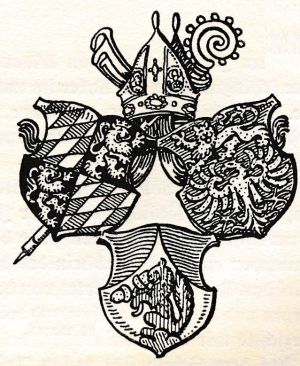 Arms (crest) of Johann Chrysostomus Huttler
