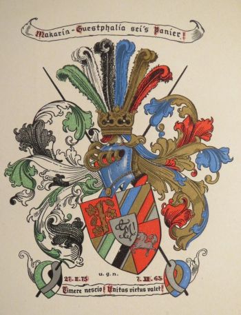 Arms of Corps Makaria-Guestphalia zu Würzburg