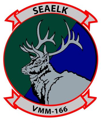 Coat of arms (crest) of the VMM-166 Sea Elk, USMC