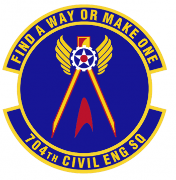Coat of arms (crest) of the 704th Civil Engineer Squadron, US Air Force