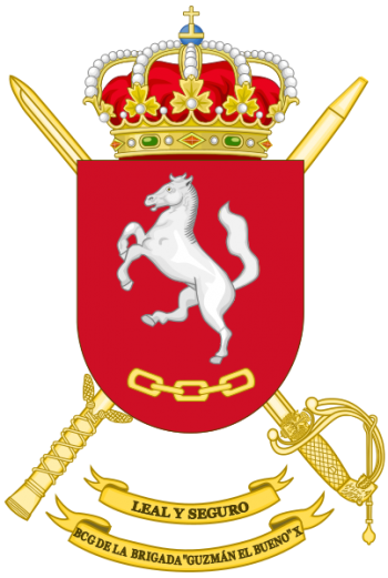 Coat of arms (crest) of the Brigade Guzmán el Bueno X Headquarters Battalion, Spanish Army