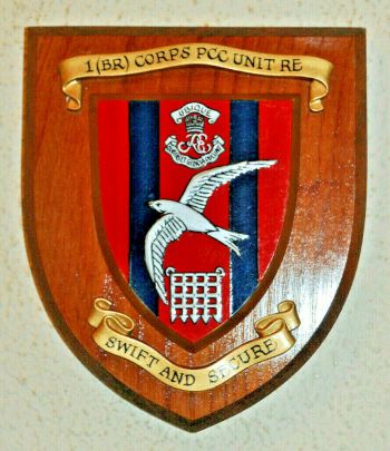 Coat of arms (crest) of the I (British) Corps PCC Unit, RE, British Army
