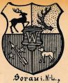 Wappen von Sorau in der Niederlausitz/ Arms of Sorau in der Niederlausitz