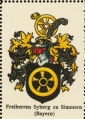 Wappen Freiherren Syberg zu Simmern nr. 1988 Freiherren Syberg zu Simmern
