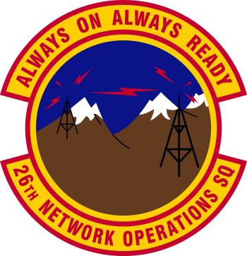 Coat of arms (crest) of the 26th Network Operations Squadron, US Air Force