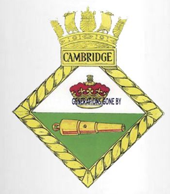 Coat of arms (crest) of the HMS Cambridge, Royal Navy