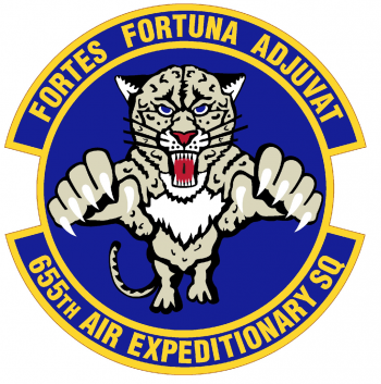 Coat of arms (crest) of the 655th Air Expeditionary Squadron, US Air Force