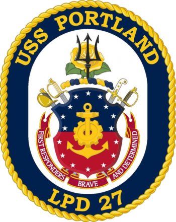 Coat of arms (crest) of the Ampibious Transport Dock USS Portland (LPD-27), US Navy