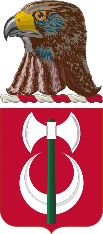 Coat of arms (crest) of the 224th Engineer Battalion, Iowa Army National Guard