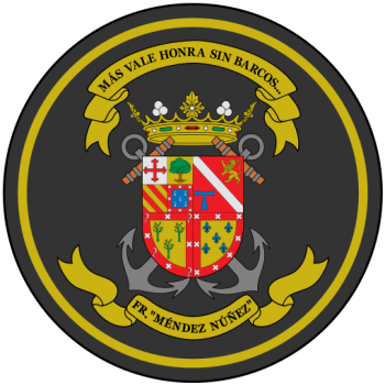 Coat of arms (crest) of the Frigate Méndez Nuñez, Spanish Navy