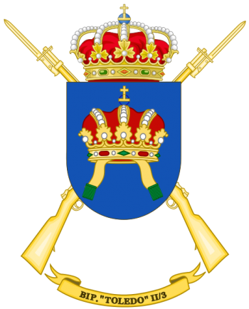 Coat of arms (crest) of Protected Infantry Battalion Toledo II-3, Spanish Army