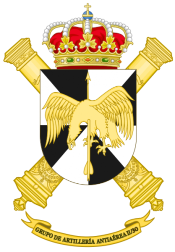 Coat of arms (crest) of the Air Defence Artillery Group II-30, Spanish Army