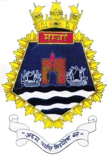 Coat of arms (crest) of the INS Mumbai, Indian Navy