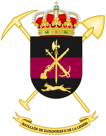 Coat of arms (crest) of Sapper Battalion II of the Legion, Spanish Army