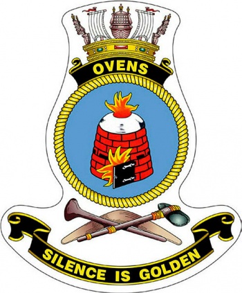Coat of arms (crest) of the HMAS Ovens, Royal Australian Navy