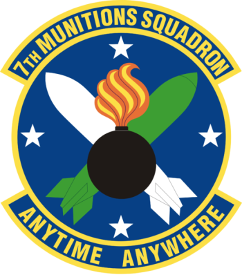 Coat of arms (crest) of the 7th Munitions Squadron, US Air Force