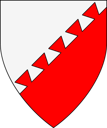Heraldic glossary:Per Bend Sinister Dovetailed
