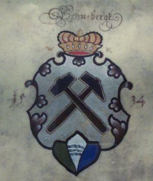 Wappen von Schneeberg (Erzgebirgskreis)/Coat of arms (crest) of Schneeberg (Erzgebirgskreis)