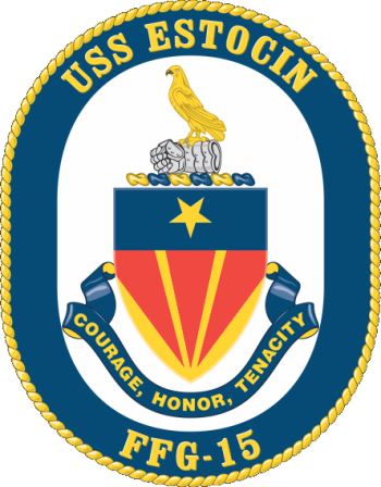 Coat of arms (crest) of the Frigate USS Estocin (FFG-15)