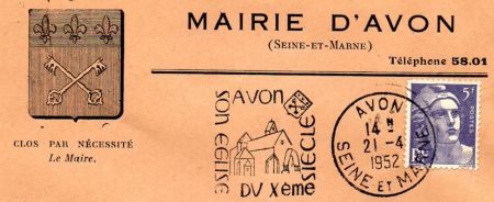 Blason de Avon (Seine-et-Marne)/Coat of arms (crest) of {{PAGENAME