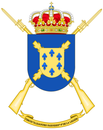 Coat of arms (crest) of the Tercio Alejandro de Farnesio 4th of the Legion, Spanish Army
