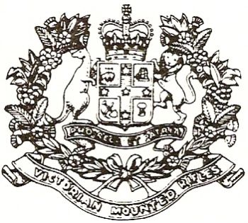 Coat of arms (crest) of the 8th-13th Victoria Mounted Rifles, Australia