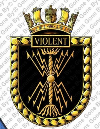 Coat of arms (crest) of the HMS Violent, Royal Navy