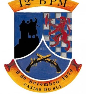 Coat of arms (crest) of 12th Military Police Battalion, Rio Grande do Sul