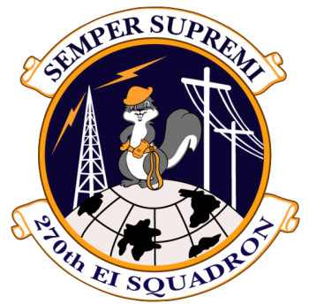 Coat of arms (crest) of the 270th Engineering Installation Squadron, Pennsylvania Air National Guard