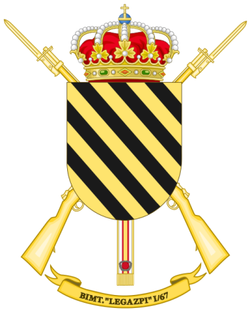 Coat of arms (crest) of the Motorized Infantry Battalion Legazpi I-67, Spanish Army
