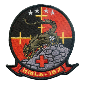 Coat of arms (crest) of the Marine Light Attack Helicopter Squadron (HMLA)-167 Warriors, USMC
