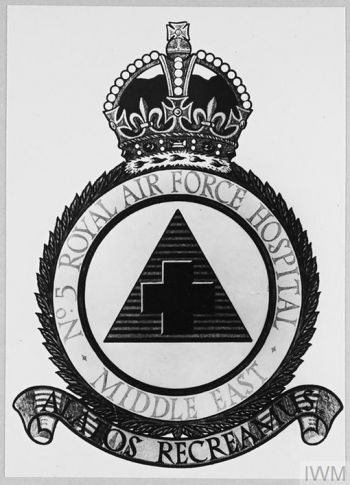 Coat of arms (crest) of the No 5 Royal Air Force Hospital Middle East, Royal Air Force