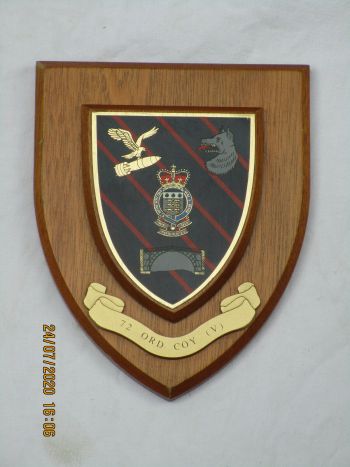 Coat of arms (crest) of the 72 Ordnance Company (Volunteers), British Army