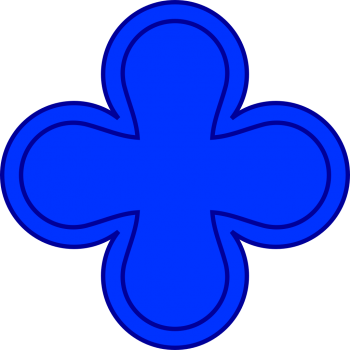 Arms of 88th Infantry Division Figthing Blue Devils or Clover Leaf Division, US Army