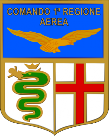 Coat of arms (crest) of the Commando of 1st Air Region, Italian Air Force