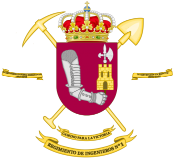 Coat of arms (crest) of Engineer Regiment No 1, Spanish Army