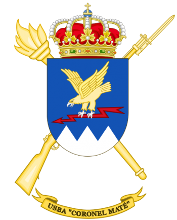 Coat of arms (crest) of the Base Services Unit Coronel Maté, Spanish Army