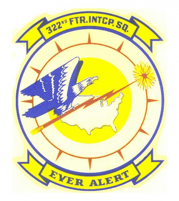 Coat of arms (crest) of the 322nd Fighter Interceptor Squadron, US Air Force