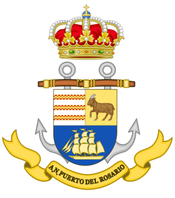 Coat of arms (crest) of the Naval Assistantship Puerto del Rosario, Spanish Navy
