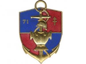 Coat of arms (crest) of the 71st Colonial Engineer Battalion, French Army