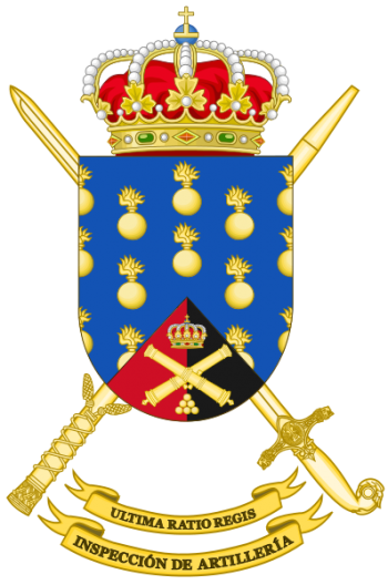 Coat of arms (crest) of the Artillery Forces Inspector's Office, Spanish Army
