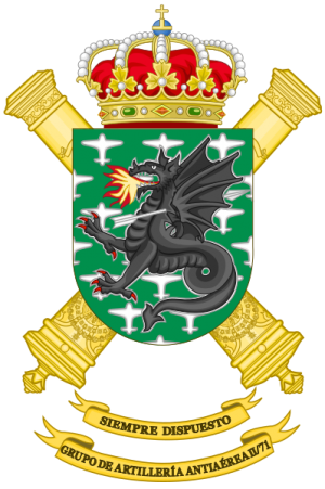 Air Defence Artillery Group II-71, Spanish Army.png
