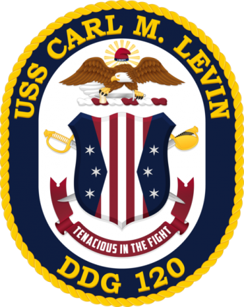 Coat of arms (crest) of the Destroyer USS Carl M. Levin (DDG-120)