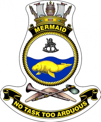 Coat of arms (crest) of the HMAS Mermaid, Royal Australian Navy