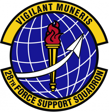 Coat of arms (crest) of the 28th Force Support Squadron, US Air Force