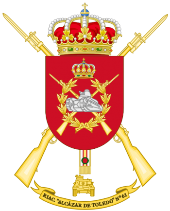 Coat of arms (crest) of the Armoured Infantry Regiment Alcázar de Toledo No 61, Spanish Army