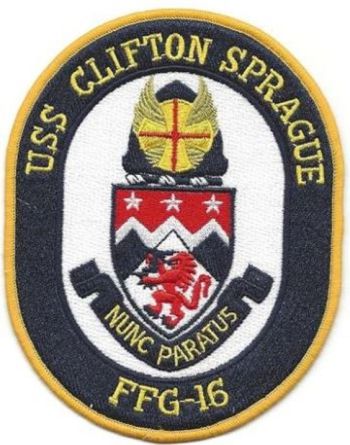 Coat of arms (crest) of the Frigate USS Clifton Sprague (FFG-16)